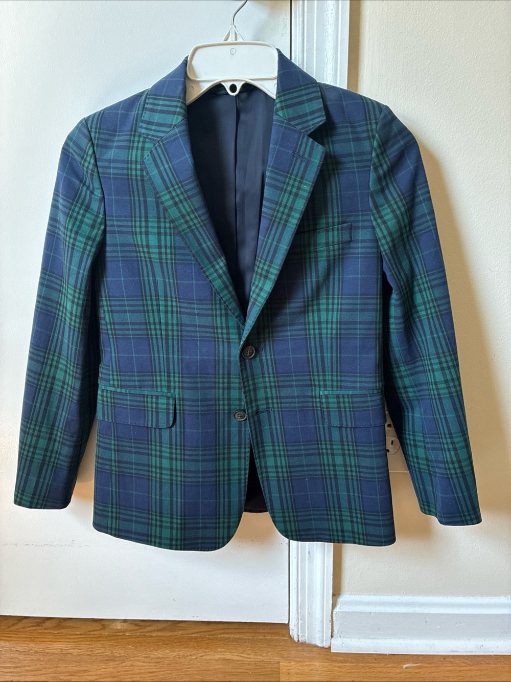 Vineyard Vines boy's blackwatch plaid stretch cotton blazer size 10